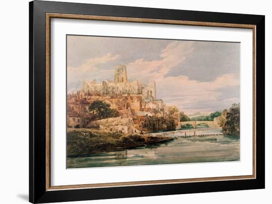 Durham Castle and Cathedral-Thomas Girtin-Framed Giclee Print