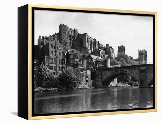 Durham Castle from Wear-null-Framed Premier Image Canvas