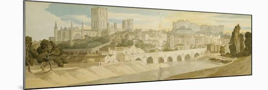 Durham Cathedral and Castle from the River Wear-Francis Towne-Mounted Giclee Print