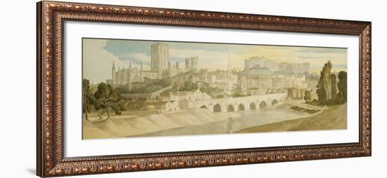 Durham Cathedral and Castle from the River Wear-Francis Towne-Framed Giclee Print