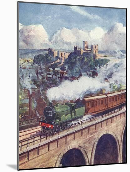 Durham, from Railway-null-Mounted Art Print