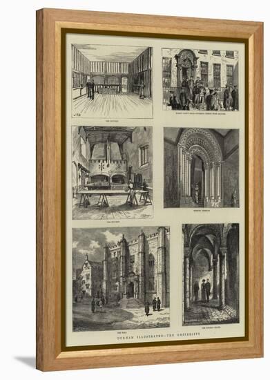 Durham Illustrated, the University-null-Framed Premier Image Canvas