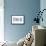 Durham, North Carolina - 984 Area Code (Blue)-Lantern Press-Framed Stretched Canvas displayed on a wall