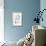 Durham, North Carolina - Latitude and Longitude (Blue)-Lantern Press-Framed Stretched Canvas displayed on a wall