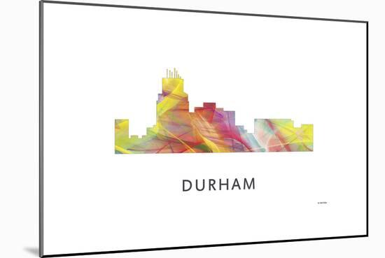 Durham North Carolina Skyline-Marlene Watson-Mounted Giclee Print