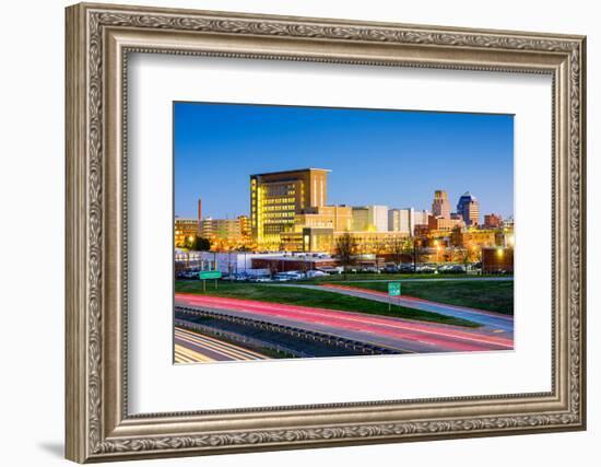 Durham, North Carolina, USA Downtown City Skyline.-SeanPavonePhoto-Framed Photographic Print