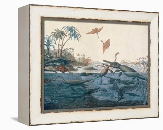 Duria Antiquior (Ancient Dorset) Depicting a Imaginative Reconstruction of the Life of the…-Henry Thomas De La Beche-Framed Premier Image Canvas