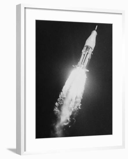 During the Blastoff of Saturn-Ib-null-Framed Photographic Print