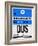 DUS Dusseldorf Luggage Tag I-NaxArt-Framed Art Print