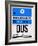 DUS Dusseldorf Luggage Tag I-NaxArt-Framed Art Print