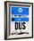 DUS Dusseldorf Luggage Tag I-NaxArt-Framed Art Print