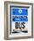 DUS Dusseldorf Luggage Tag I-NaxArt-Framed Art Print