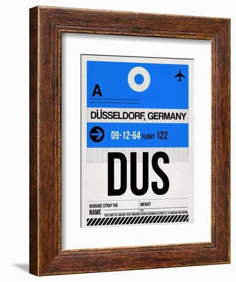 DUS Dusseldorf Luggage Tag I-NaxArt-Framed Art Print