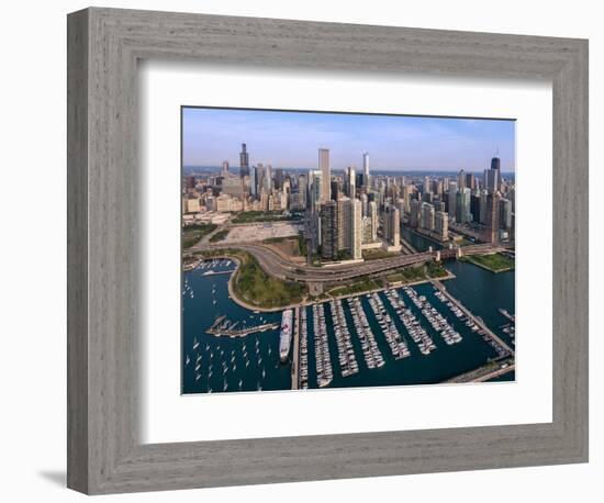 DuSable Harbor Chicago-Steve Gadomski-Framed Photographic Print