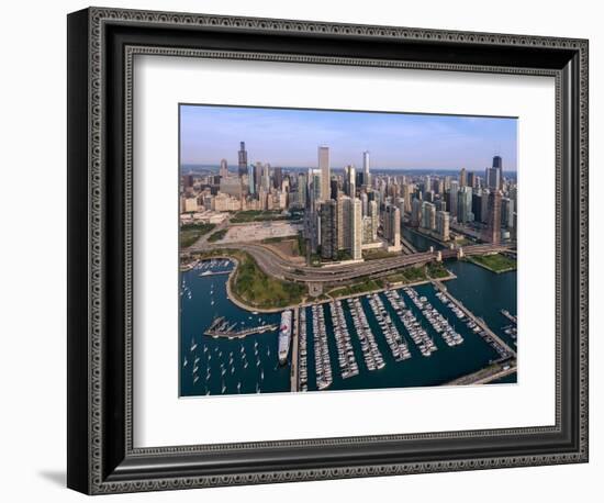 DuSable Harbor Chicago-Steve Gadomski-Framed Photographic Print