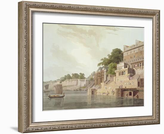 Dusasumade Gaut, Benares, River Ganges, Oriental Scenery: Twenty Four Views in Hindoostan, 1796-Thomas & William Daniell-Framed Giclee Print