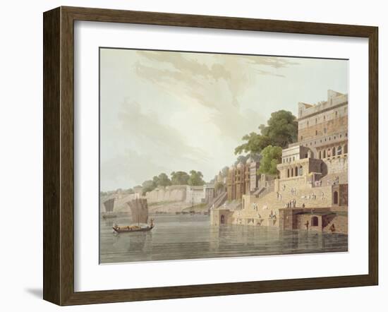 Dusasumade Gaut, Benares, River Ganges, Oriental Scenery: Twenty Four Views in Hindoostan, 1796-Thomas & William Daniell-Framed Giclee Print