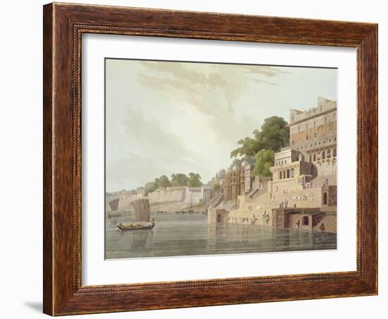 Dusasumade Gaut, Benares, River Ganges, Oriental Scenery: Twenty Four Views in Hindoostan, 1796-Thomas & William Daniell-Framed Giclee Print