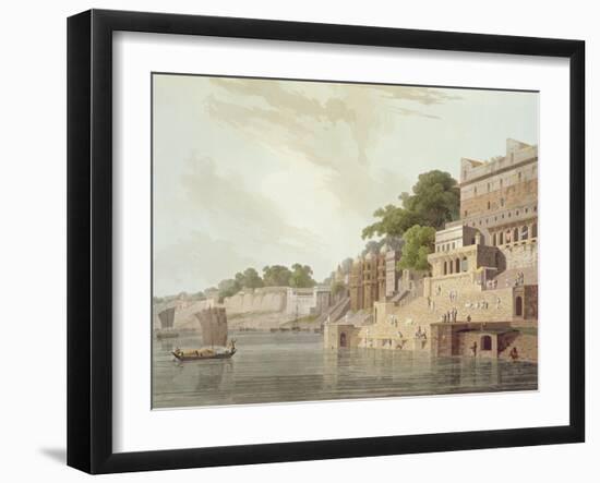 Dusasumade Gaut, Benares, River Ganges, Oriental Scenery: Twenty Four Views in Hindoostan, 1796-Thomas & William Daniell-Framed Giclee Print