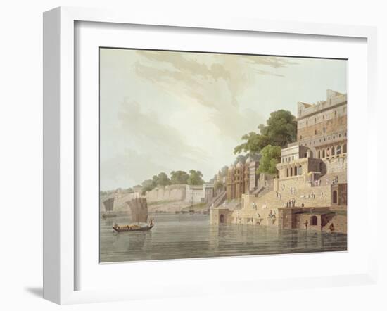 Dusasumade Gaut, Benares, River Ganges, Oriental Scenery: Twenty Four Views in Hindoostan, 1796-Thomas & William Daniell-Framed Giclee Print