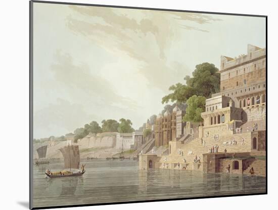 Dusasumade Gaut, Benares, River Ganges, Oriental Scenery: Twenty Four Views in Hindoostan, 1796-Thomas & William Daniell-Mounted Giclee Print