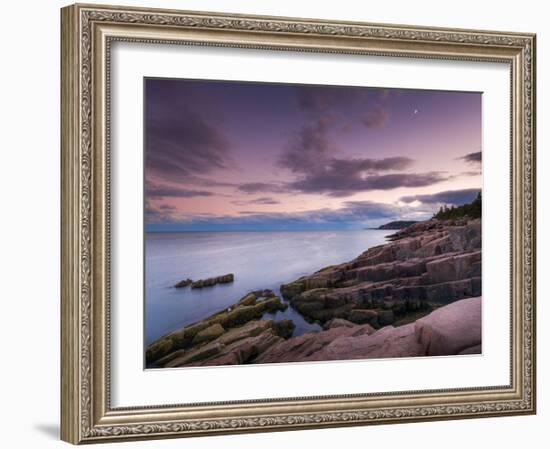 Dusk Along the Maine Coast-Michael Hudson-Framed Art Print
