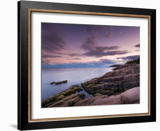 Dusk Along the Maine Coast-Michael Hudson-Framed Art Print