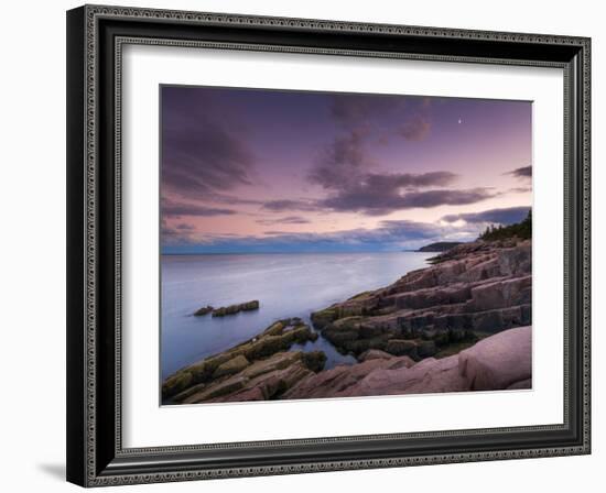 Dusk Along the Maine Coast-Michael Hudson-Framed Art Print