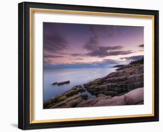 Dusk Along the Maine Coast-Michael Hudson-Framed Art Print