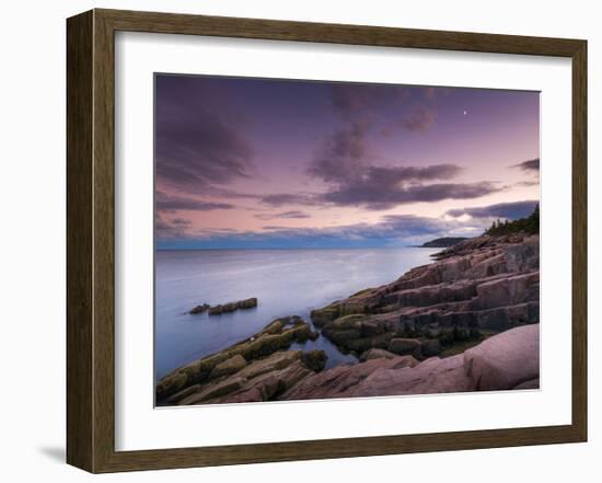 Dusk Along the Maine Coast-Michael Hudson-Framed Art Print