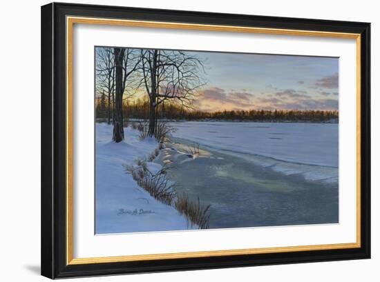 Dusk at North Farms Resevoir-Bruce Dumas-Framed Giclee Print