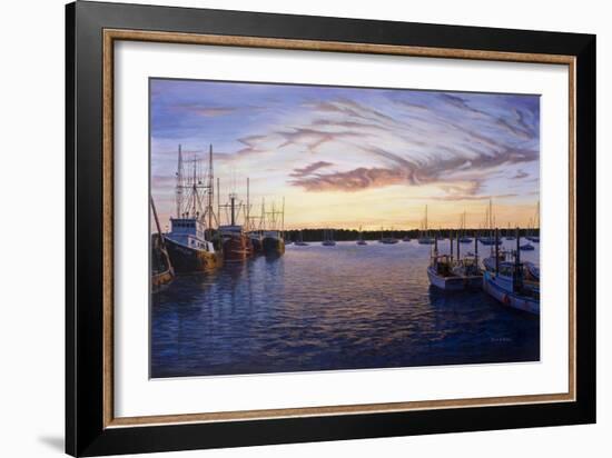 Dusk at Stonington Harbor-Bruce Dumas-Framed Giclee Print