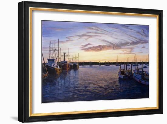 Dusk at Stonington Harbor-Bruce Dumas-Framed Giclee Print