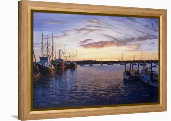 Dusk at Stonington Harbor-Bruce Dumas-Framed Premier Image Canvas