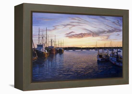 Dusk at Stonington Harbor-Bruce Dumas-Framed Premier Image Canvas