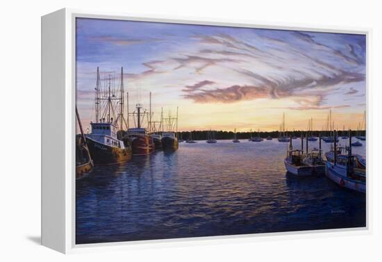 Dusk at Stonington Harbor-Bruce Dumas-Framed Premier Image Canvas