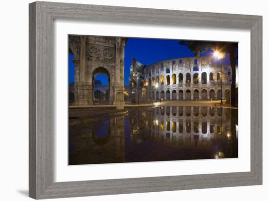 Dusk at the Colosseum, Rome, Italy-David Clapp-Framed Photographic Print