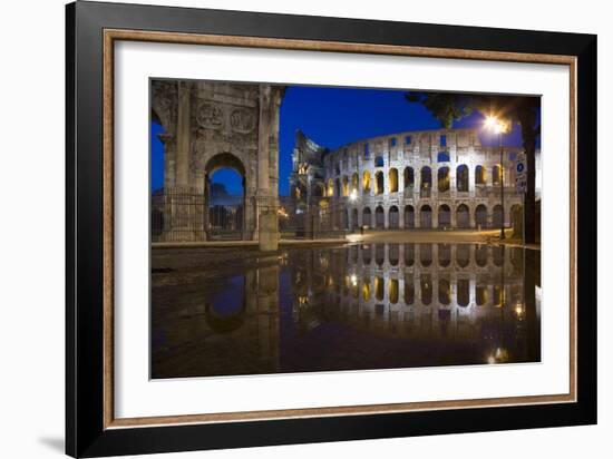 Dusk at the Colosseum, Rome, Italy-David Clapp-Framed Photographic Print