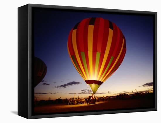 Dusk, Colorful Hot Air Balloon, Albuquerque, New Mexico, USA-null-Framed Premier Image Canvas