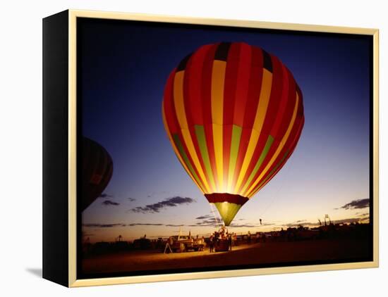 Dusk, Colorful Hot Air Balloon, Albuquerque, New Mexico, USA-null-Framed Premier Image Canvas