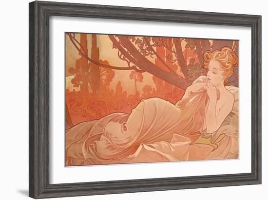 Dusk (Crepuscule), 1899-Alphonse Mucha-Framed Giclee Print