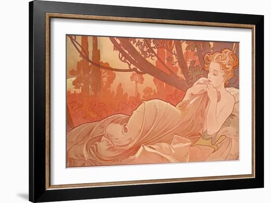 Dusk (Crepuscule), 1899-Alphonse Mucha-Framed Giclee Print