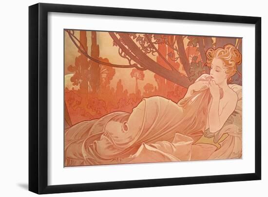 Dusk (Crepuscule), 1899-Alphonse Mucha-Framed Giclee Print