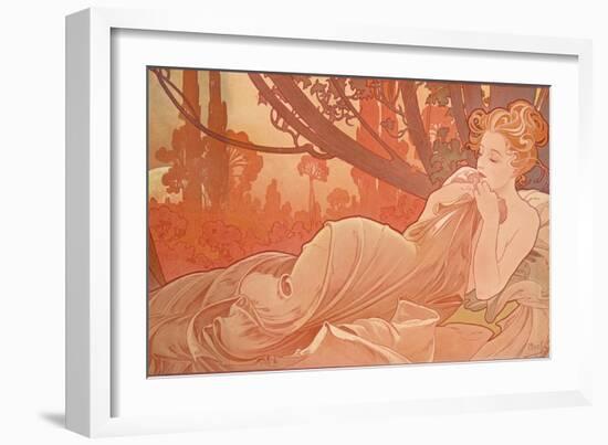 Dusk (Crepuscule), 1899-Alphonse Mucha-Framed Giclee Print