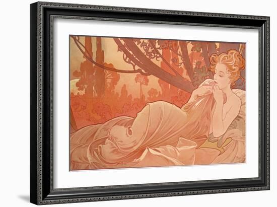 Dusk (Crepuscule), 1899-Alphonse Mucha-Framed Giclee Print