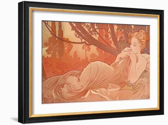 Dusk (Crepuscule), 1899-Alphonse Mucha-Framed Giclee Print