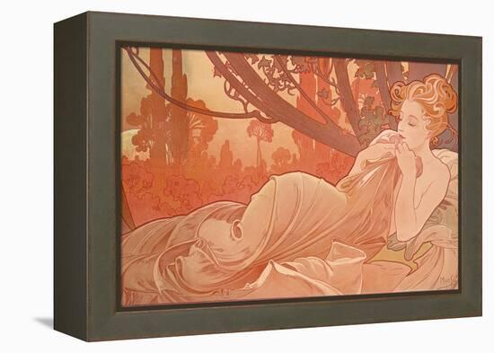 Dusk (Crepuscule), 1899-Alphonse Mucha-Framed Premier Image Canvas