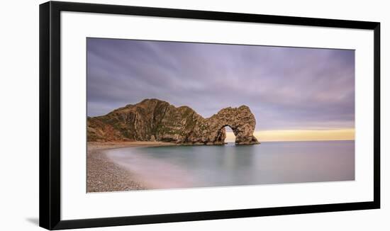 Dusk descends at Durdle Door on the Jurassic Coast, UNESCO World Heritage Site, Dorset, England, Un-Andrew Sproule-Framed Premium Photographic Print