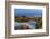 Dusk descends over Spokane Falls in Spokane, Washington State, USA-Chuck Haney-Framed Photographic Print