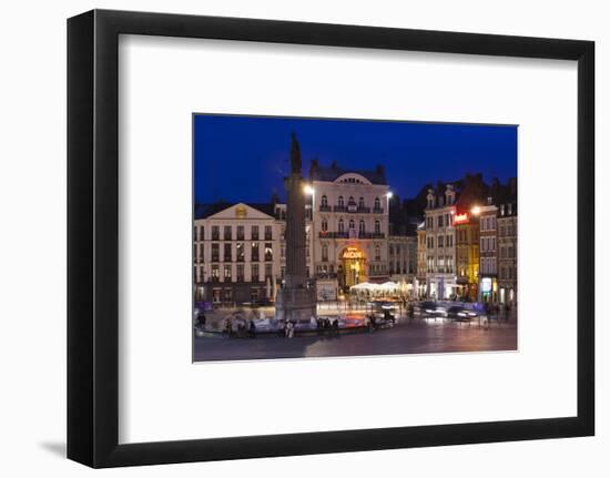 Dusk, Grand Place, Lille, French Flanders, France-Walter Bibikow-Framed Photographic Print